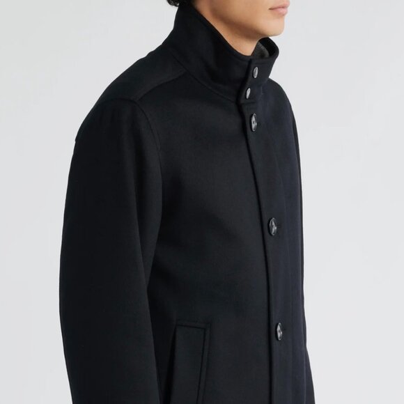 Hugo Boss Wool Cashmere Blend Men’s Car Coat Size US 44 Regular. Black. - Picture 3 of 16